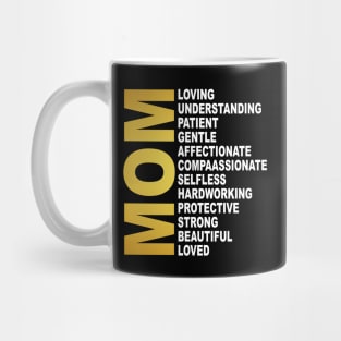 Mother’s Day Mom Definition Mom Loving Understanding Patient Gentle Happy Mama Mug